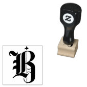 Monogram  decoratief oud Engels Letter B Rubberstempel (Gestempeld)