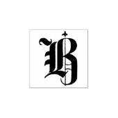 Monogram  decoratief oud Engels Letter B Rubberstempel (Afrduk)