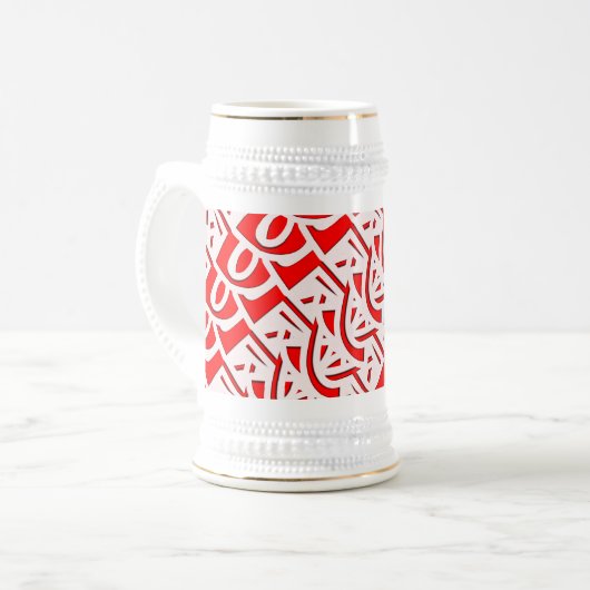 Monogram decoratief patroon bierpul (Voorkant links)