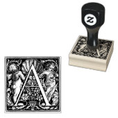 Monogram  decoratieve letter A Rubberstempel (Gestempeld)