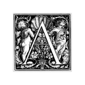 Monogram  decoratieve letter A Rubberstempel (Afrduk)