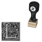 Monogram  decoratieve letter L Rubberstempel (Gestempeld)