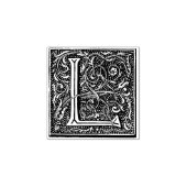 Monogram  decoratieve letter L Rubberstempel (Afrduk)