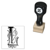 Monogram decoratieve letter L Rubberstempel (Gestempeld)