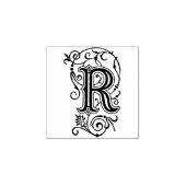 Monogram  decoratieve letter R Rubberstempel (Afrduk)