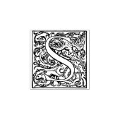 Monogram  decoratieve letter S Rubberstempel (Afrduk)