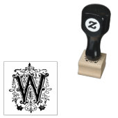 Monogram decoratieve letter W Rubberstempel (Gestempeld)