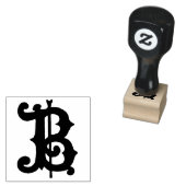 Monogram  decoratieve middeleeuwse letter B Rubberstempel (Gestempeld)