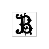 Monogram  decoratieve middeleeuwse letter B Rubberstempel (Afrduk)
