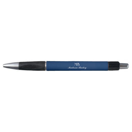 Monogram Decoratieve Typografie | Navy Blue Pen (Voorkant)