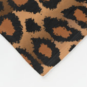 Monogram Deep Red Leopard Animal Print Fleece Deken (Hoek)