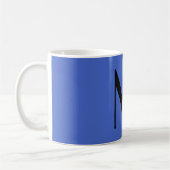 Monogram Deep Royal Black Modern Voeg Initiaal voo Koffiemok (Links)
