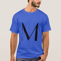 Monogram Deep Royal Black Modern Voeg Initiaal voo