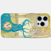 Monogram  Deer Art Nouveau Forest iphone Case-Mate iPhone Case (Achterkant (horizontaal))