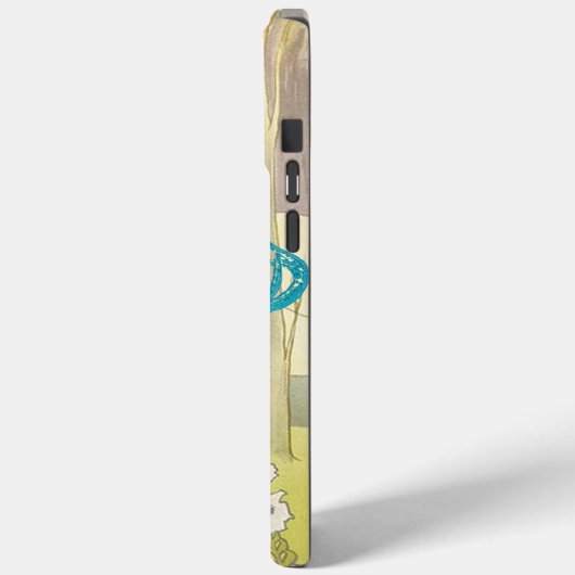 Monogram Deer Art Nouveau Forest iphone Case-Mate iPhone Case (Achterkant / Links)