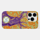 Monogram  Deer Art Nouveau Forest iphone Case-Mate iPhone Case (Achterkant (horizontaal))