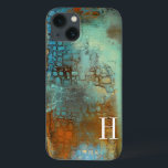 Monogram| Deja Blue Case-Mate iPhone Case<br><div class="desc">Home-decor</div>