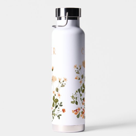 Monogram Delicate Spring Floral Botanical Waterfles (Rechts)