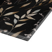 Monogram delicate Waterverf gedroogde bloemen blad Snijplank (Hoek)