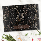 Monogram delicate Waterverf gedroogde bloemen blad Snijplank