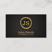 Monogram Deluxe Quilt Diamond Pattern Lawyer Visitekaartje (Voorkant)