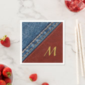  Monogram Denim en Leder Servetten (Insitu)