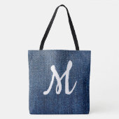 Monogram Denim Tote Bag (Voorkant)