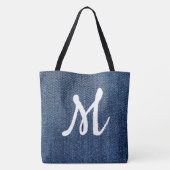 Monogram Denim Tote Bag (Achterkant)