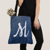 Monogram Denim Tote Bag (Dichtbij)