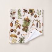 Monogram dennenbos schatten patroon bad handdoek (Wasdoekje)