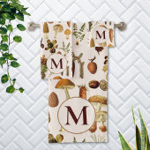 Monogram dennenbos schatten patroon bad handdoek