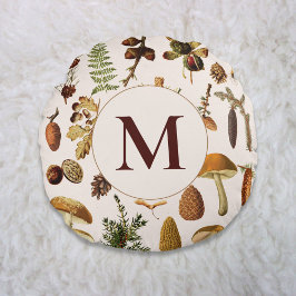 Monogram  dennenbos schatten patroon rond kussen