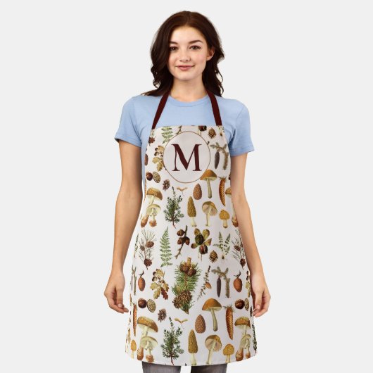 Monogram dennenbos schatten patroon schort (Gedragen)