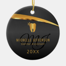 Monogram Dentist 🦷 Kantoor - zwart en goud