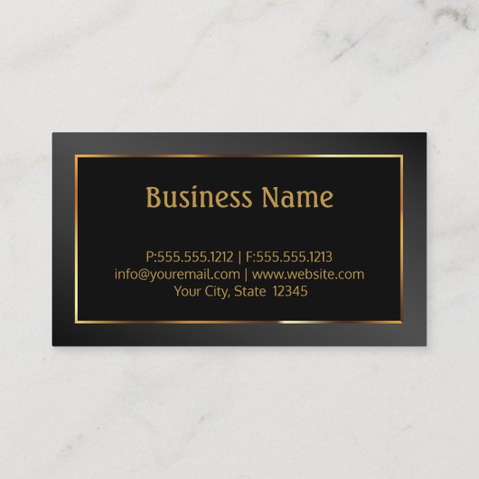 Monogram Dentist Kantoor - zwart en goud Visitekaartje (Achterkant)