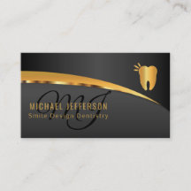 Monogram Dentist Kantoor - zwart en goud