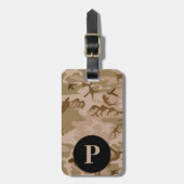 Monogram Desert Militaire Camo Camouflage Cirkel Bagagelabel (Voorkant verticaal)