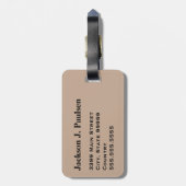 Monogram Desert Militaire Camo Camouflage Cirkel Bagagelabel (Achterkant verticaal)