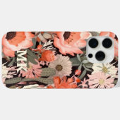 Monogram Desert Wildflowers Modern Floral Case-Mate iPhone Case (Achterkant (horizontaal))