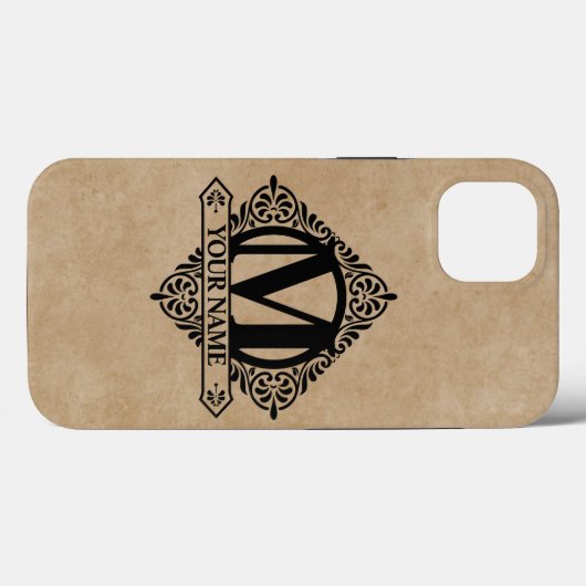 Monogram Design Hoesje-Mate iPhone Case (Achterkant (horizontaal))