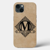 Monogram Design Hoesje-Mate iPhone Case (Achterkant)