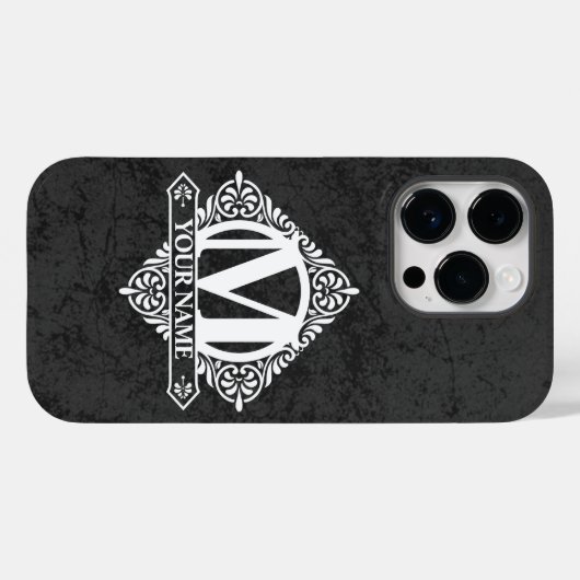  Monogram Design Hoesje-Mate iPhone Case (Achterkant (horizontaal))