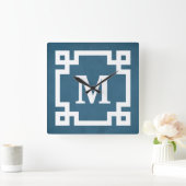 Monogram design vierkante klok (Huis)