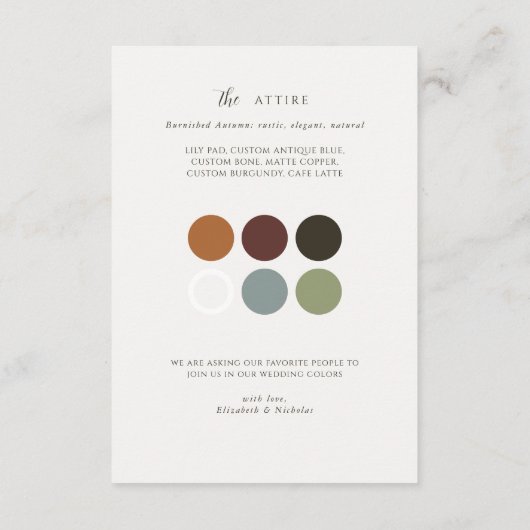 monogram | Details bruiloft gast Informatiekaartje (Achterkant)