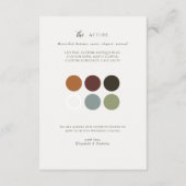  monogram | Details bruiloft gast Informatiekaartje (Achterkant)