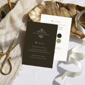  monogram | Details bruiloft gast Informatiekaartje