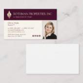 Monogram Deur Knocker Vastgoed Foto Bedrijven Visitekaartje (Voorkant / Achterkant)