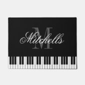 Monogram deurmat voor zwarte en witte groothoeksle (Voorkant)