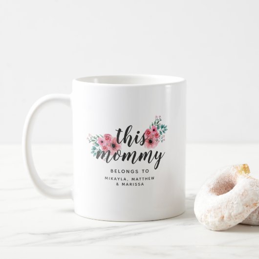 Monogram deze mama behoort tot de Mok (Met donut)