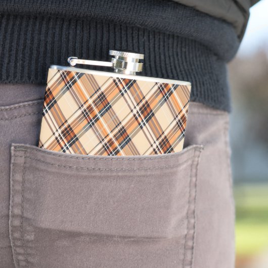 Monogram, Diagonal Plaid Vinyl Wrapped Hip Flask Heupfles (Voorbeeld)